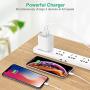 QC 3.0 Car Charger for iPhone XR/8/7/6/Plus/Xs/XS/Max/X/11, Powerful Dual USB iPhone Car Chargers Adapter QC3.0 + 2.4A,Fast Dual USB Port Wall Charger Phone Charger Block Cube,2 X MFI Certified Cables