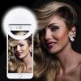 Selfie Ring Light, XINBAOHONG Rechargeable Portable Clip-on Selfie Fill Light with 36 LED for iPhone/Android Smart Phone Photography, Camera Video, Girl Makes up (White)