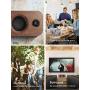 AOMAIS Life Bluetooth Speaker, 30W Loud Home Party Wireless Bluetooth Speakers, 2 Woofers&2 Tweeters for Super Bass Stereo Sound,TWS and 100Ft Bluetooth V5.0,12-Hour Playtime Subwoofer, Imitation Wood