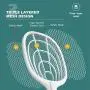 Bug Zapper, 3000 Volt Indoor & Outdoor Electric Fly Swatter, USB Rechargeable Mosquito Killer Racket for Home Bedroom, Kitchen,Office, Backyard, Patio,Safe to Touch with 3-Layer Safety Mesh Bug Zapper, 3000 Volt Indoor & Outdoor Electric Fly Swatter, USB Rechargeable Mosquito Killer Racket for Home Bedroom, Kitchen,Office, Backyard, Patio,Safe to Touch with 3-Layer Safety Mesh