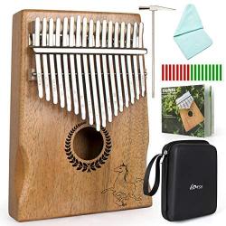 lotmusic Kalimba Thumb Piano 17 keys Portable Mbira Finger Piano With Mahogany Wood And Tune Hammer Gifts For Adult Kids And Beginners Horse