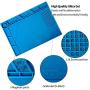 Kaisi S-140 Magnetic Insulation Silicone Soldering Mat Magnetic Repair Mat, Heat Resistant Work Mat 932°F for Repair Electronics, Phone, Soldering Iron, Gun, BGA, Workbench, Size: 13.8 x 9.8 inch