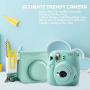 Fujifilm Instax Mini 9 Instant Camera Bundle-Deluxe Kit with NeeGo Case & Accessories + 4 Fun Film Packs–Rainbow, Stained Glass, Monochrome & White 50 Exposures for Instant Creative Photos-Ice Blue