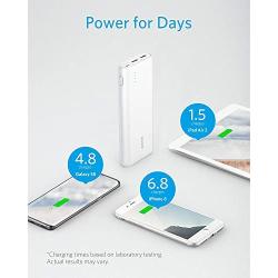 Anker Portable Charger PowerCore 20100mAh - Ultra High Capacity Power Bank with 4.8A Output, External Battery Pack for iPhone, iPad & Samsung Galaxy & More (White)