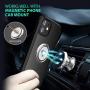 Phone Ring Holder Finger Kickstand, A-Maker 360° Rotation Metal Phone Ring Stand,Phone Ring Grip for Magnetic Car Mount Compatible with iPhone, Samsung Galaxy All Smartphone (Silver)