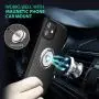 Phone Ring Holder Finger Kickstand, A-Maker 360° Rotation Metal Phone Ring Stand,Phone Ring Grip for Magnetic Car Mount Compatible with iPhone, Samsung Galaxy All Smartphone (Silver)