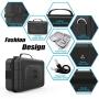 AMVR Leather Fashion Travel Case for Storage Oculus Quest VR Gaming Headset and Touch Controllers,Gamepad,Mobile Power Accessories Waterproof Carrying Bag (Renewed)