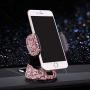 Radish Stars Adjustable Strong Sticky Dashboard Car Phone Mount Crystal Rhinestone Phone Holder, Pink Rhinestone