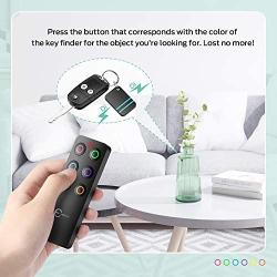 Key Finder, Esky RF Item Locator with 1 Transmitter and 6 Receivers, 100ft Working Range Wireless Item Tracker Support Remote Control for Finding Pet, Wallet and Key