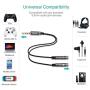 Kingtop 3.5mm Combo Audio Adapter Cable for PS4,Xbox One S,Tablet,Mobile Phone,PC Gaming Headsets and New Version Laptop
