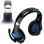 Gaming Headset, Beexcellent Gaming Headphone with Microphone for PS4/Xbox One(Adapter Need)/Nintendo Switch(Audio)/PC/Controller/Cellphone-Easy Volume Control with LED Lighting 3.5MM Jack(GM-5 Blue)