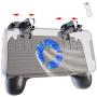 Mobile Controller with Power Bank Cooling Fan for PUβG, YONWIN L1R1 Game Trigger Joystick Gamepad Grip Remote for 4-6.5" Android IOS Phone - Latest Version Blue Light 4000mAh