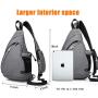 KAKA Sling Bag,Crossbody Backpack Shoulder Bag Travel With USB Charging Port