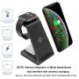 Wireless Charger, 3 in 1 Qi-Certified Fast Wireless Charging Station Charger Stand Dock for iPhone 11/11pro/11pro Max/X/XS/XR/Xs Max/8/8 Plus, Apple Watch Series 5/4/3/2/1, AirPods 1/2/Pro, Samsung S9