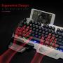 ZeeDix PK-900 Colorful Backlight Gaming Keyboard 104 Keys Waterproof ABS Metal Keyboard for Gamer