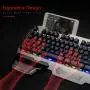 ZeeDix PK-900 Colorful Backlight Gaming Keyboard 104 Keys Waterproof ABS Metal Keyboard for Gamer