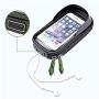 MARXIAO Mountain Bike Touch Screen Saddlebag, Front Beam Bag Mobile Phone Tube Riding Equipment Accessories