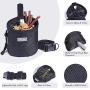 Vivaglory Dog Treat Bag, Hands-Free Puppy Training Pouch with Adjustable Waistband and Built-in Dog Waste Bag Dispenser, 2 Ways to Wear