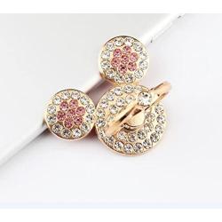 Universal 360 Degree Rotating Finger Ring Stand Holder for Cell Phone or Tablet - Crystal Rhinestone Pink Mouse