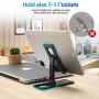 Cell Phone Stand Desk, Desktop Foldable Tablet Stand, Smartphone Office Meeting Dock, Charging Port Phone Holder Desk, Sturdy Anti-Falling Fold Travel Bracket Mobile Lift Cradle Accessories