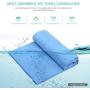 SEICIPET 5 in 1 Pet Shower Kit with Bath Glove Brushs |Dog Shower Towel |Massage & Remove Hair Stainless Steel Comb |Grooming Shower Tool for Indoor & Outdoor Use