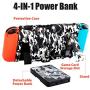 DOYO Power Bank for Nintendo Switch 5000mAh Battery Charger Case Detachable Portable Backup Battery Pack Fast Charging with Back Mount kickstant Card Slots for Switch Smartphones Tablets