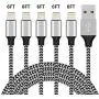 iPhone Charger,YEFOOT MFi Certified Lightning Cable 5PACK 6FT Nylon Woven USB Charging Cable with Metal Connector Compatible iPhone 11/Pro/Xs Max/X/8/7/Plus/6S/6/SE/5S iPad-Black&White iPhone Charger,YEFOOT MFi Certified Lightning Cable 5PACK 6FT Nylon Woven USB Charging Cable with Metal Connector Compatible iPhone 11/Pro/Xs Max/X/8/7/Plus/6S/6/SE/5S iPad-Black&White