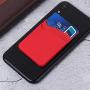 BIAJIYA Phone Card Holder Silicone Wallet, Stick-on ID Credit Card Double Pockets for Smartphones iPhone/Android/Samsung Galaxy (1PC)