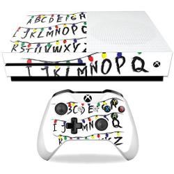 MightySkins Skin Compatible with Microsoft Xbox One S - Stranger Alphabet | Protective, Durable, and Unique Vinyl Decal Wrap Cover | Easy to Apply, Remove, and Change Styles | Made in The USA