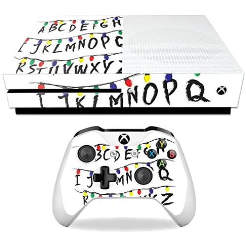 MightySkins Skin Compatible with Microsoft Xbox One S - Stranger Alphabet | Protective, Durable, and Unique Vinyl Decal Wrap Cover | Easy to Apply, Remove, and Change Styles | Made in The USA