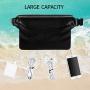 Weewooday 2 Pieces Waterproof Waist Pouch and 2 Piece Black Waterproof Phone Case Dry Bag for Boating Swimming Kayaking Beach Pool Water Parks, Keeping Phone Wallet Safe and Dry (Color Set 3)