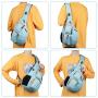 WANDF Sling Bag One Strap Backpack Travel Crossbody Backpack Water-Resistant