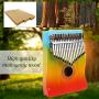 IAMGlobal Kalimba Thumb Piano 17 Keys with Mahogany Wooden with Bag, Hammer and Music Book, Perfect for Music Lover, Beginners, Children(Rainbow)