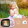 Kids Camera,8MP HD Kids Waterproof Camera Mini Gift Digital Camera for Kids Support MP3MP4 with 2.0 Inch IPS HD Screen,Puzzle Game,USB Rechargeable Kid Outdoor Camera for Boy Girls Gift(Pink)