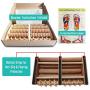 TheraFlow Dual Foot Massager Roller (Large). Relieve Plantar Fasciitis, Stress, Heel, Arch Pain - The Original - Shiatsu Acupressure Relaxation. Full Instructions/Reflexology Chart. Christmas Gift