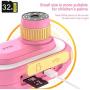 Kids Camera with Microscope Function, 200X Magnifier Digital Microscope 15MP 4K Compact Kids Starter Camera Mini Video Player Recorder with Free 32GB TF Card Toy & Gift for 3-10 Years Old Boys Girls