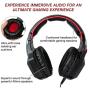 Raikken Stereo Gaming Headset PS4, Xbox One, PC Compatible with Mic, Noise Cancelling Gaming Headphones with LED Lights, High Performance Flip Microphone, Supports Nintendo Switch & Playstation 4 Pro