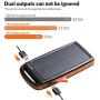 Solar Power Bank,Solar Charger 20000mAh RAVPower with Dual Ouput 5V/2.4A Input, External Battery Pack with Flashlight (IPX4 Splashproof, Dustproof, Shockproof) for Smartphones, Tablets and More