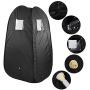 Portable Home Sauna Tent, Pop Up Privacy Dressing Changing Room for Camping Biking Toilet Shower Beach Outdoor Without Steamer- Black