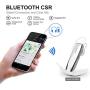 New bee Bluetooth Earpiece V5.0 Wireless Handsfree Headset 24 Hrs Driving Headset 60 Days Standby Time with Noise Cancelling Mic Headsetcase for iPhone Android Laptop Truck Driver White (White)