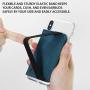 Ringke Flip Card Holder with Elastic Hand Strap Slim Soft Band Grip Fashion Multi-Card Slot Wallet Credit Card Cash Mini Pouch Holder Attachment Compatible with Most Smartphones - Bluegreen