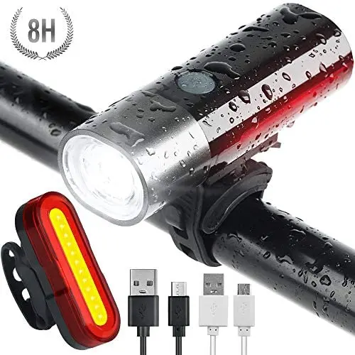 HASAGEI Rechargeable Bike Light,4 Light Modes Waterproof Headlight(1500Amh) with Side Warning Lights and 5 Modes Taillight, Can be Installed on Mountain Bike, Road Bike, and Scooter Without Tools HASAGEI Rechargeable Bike Light,4 Light Modes Waterproof Headlight(1500Amh) with Side Warning Lights and 5 Modes Taillight, Can be Installed on Mountain Bike, Road Bike, and Scooter Without Tools