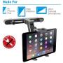 Macally Adjustable Car Seat Headrest Mount and Holder for Apple iPad Air / Mini, Samsung Galaxy Tab, Kindle Fire, Nintendo Switch, and 7" to 10" Tablets (HRMOUNT)