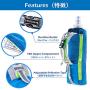 Azarxis Handheld Water Bottle and Phone Case for Running/Walking, Quick Grip Handheld Soft Flask 17oz with Hand Strap Hydration Pack for Runners and Athletes