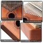 Kalimba 17 Keys Thumb Pianos Portable Wood Finger Piano With Tune Hammer Instruction Book,Music Instrument Gift For Kids Adult Beginners Professional. (Kalimba 17 key)