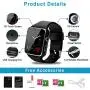 Smart Watch, Bluetooth Smartwatch Touch Screen Wrist Watch with Camera/SIM Card Slot,Waterproof Smart Watch Sports Fitness Tracker Android Phone Watch Compatible with Android Phones Samsung Huawei