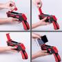AR BLASTER Augmented Reality 360 Degree Portable Gaming VR Gun: Wireless Bluetooth Controller Toy Pistol for iOS Phone and Android Smartphones - FREE App With 35 Plus Games Action Learning - Red
