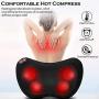 Papillon Electric Back Massager for Neck Back Pain Relief, Shiatsu Shoulder Foot Massage Pillow with Heat, Birthday Gifts for Men/Women/Wife/Husband,Deep Tissue Kneading for Waist,Legs,Body Muscle