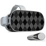 MightySkins Skin Compatible with Oculus Go Mobile VR - Black Argyle | Protective, Durable, and Unique Vinyl Decal wrap Cover | Easy to Apply, Remove, and Change Styles | Made in The USA