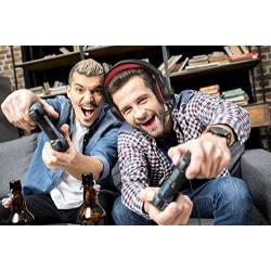 Butfulake Gaming Headset for Xbox One PS4 PlayStation 4 Nintendo Switch PC Smartphone, 3.5mm Stereo Gaming Sound Over-Ear Headphones Noise Cancelling with Mic and LED Light, Red